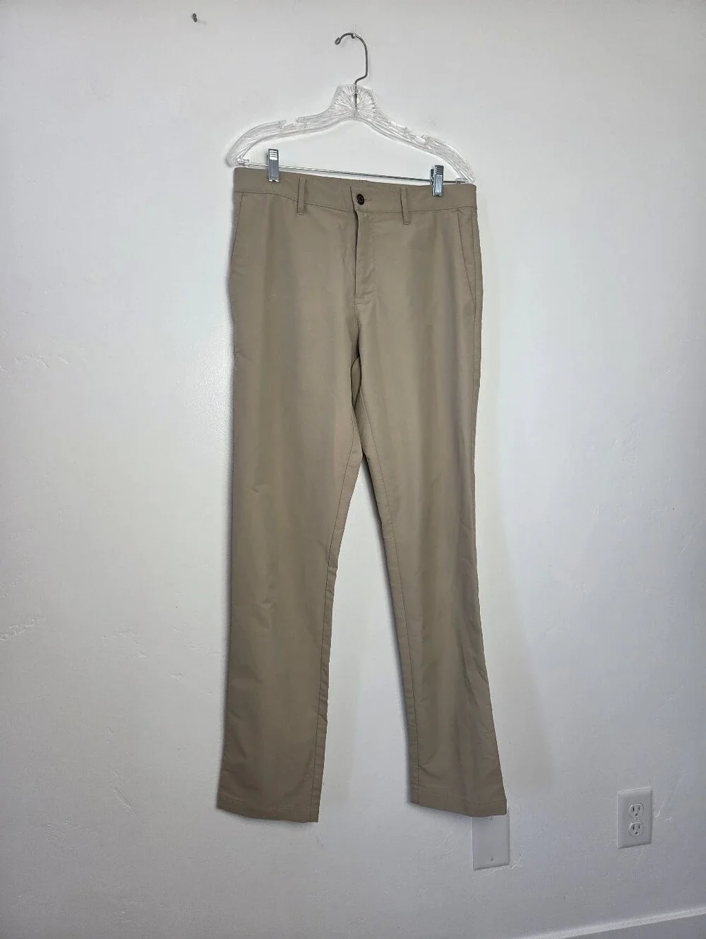 Banana Republic Beige Khaki Stretch Performance Pants Slacks Office Men's 32x34